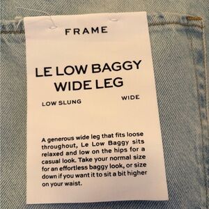 Frame Le Low Baggy Wide Leg Jeans